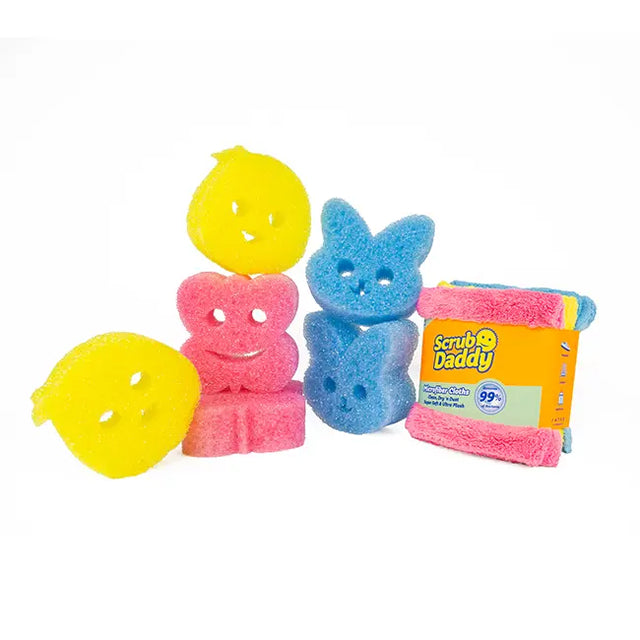 Scrub Daddy Spring Shapes and Microfiber Bundle (IYFQ)